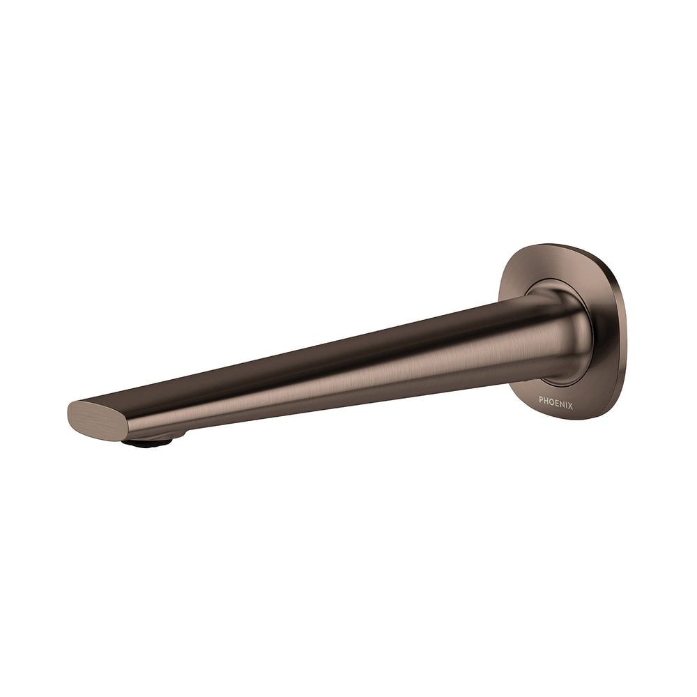 PHOENIX VASK WALL BASIN / BATH OUTLET 218MM BRUSHED BRONZE