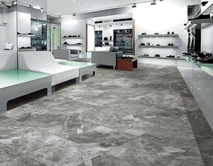 MUSES MISTERY DARK GREY MATTE 600X600MM SQUARE TILE (PER BOX)