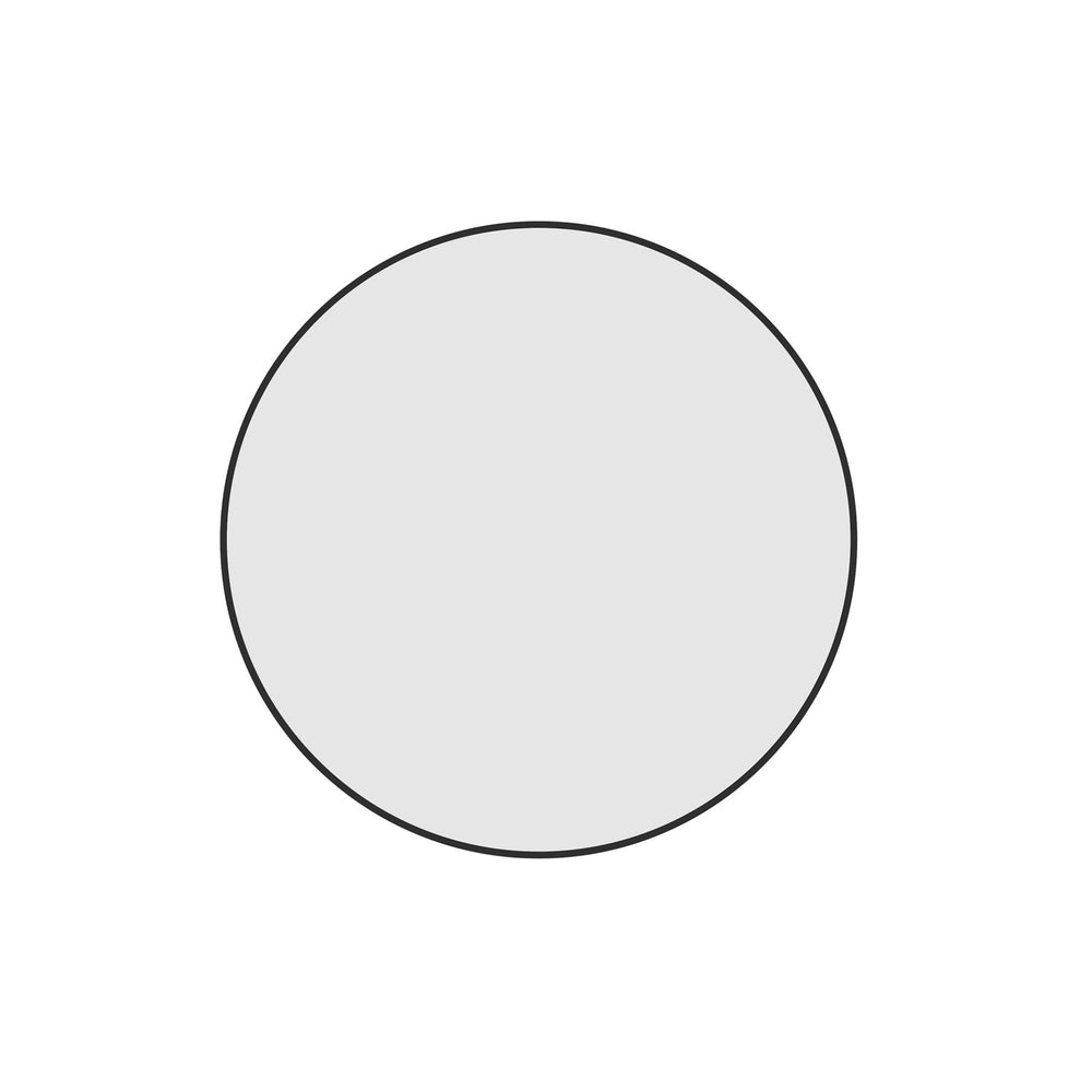 THERMOGROUP ABLAZE ROUND BLACK FRAMED MIRROR 600MM