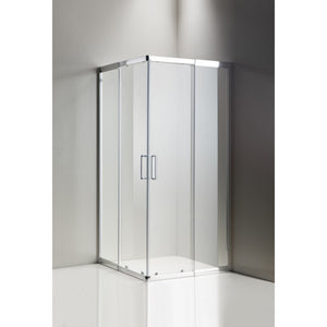 BELLA VISTA CALVI SEMI FRAMED DOUBLE DOOR SLIDING SHOWER SCREEN CHROME