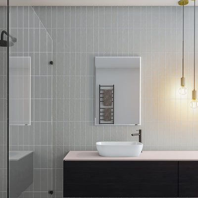 THERMOGROUP ABLAZE SQUARE 25MM BEVEL EDGE MIRROR WITH DEMISTER 750MM