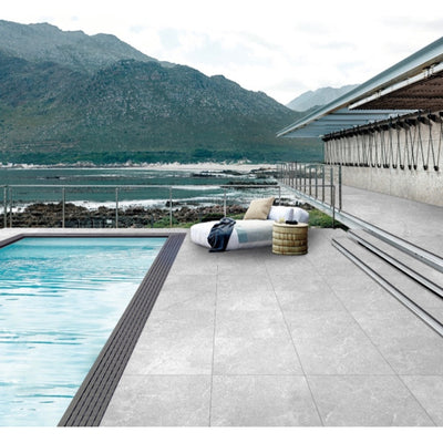 MUSES PETRA MIX LIGHT GREY FELLTEC 600X400MM RECTANGLE PAVER (PER PC)