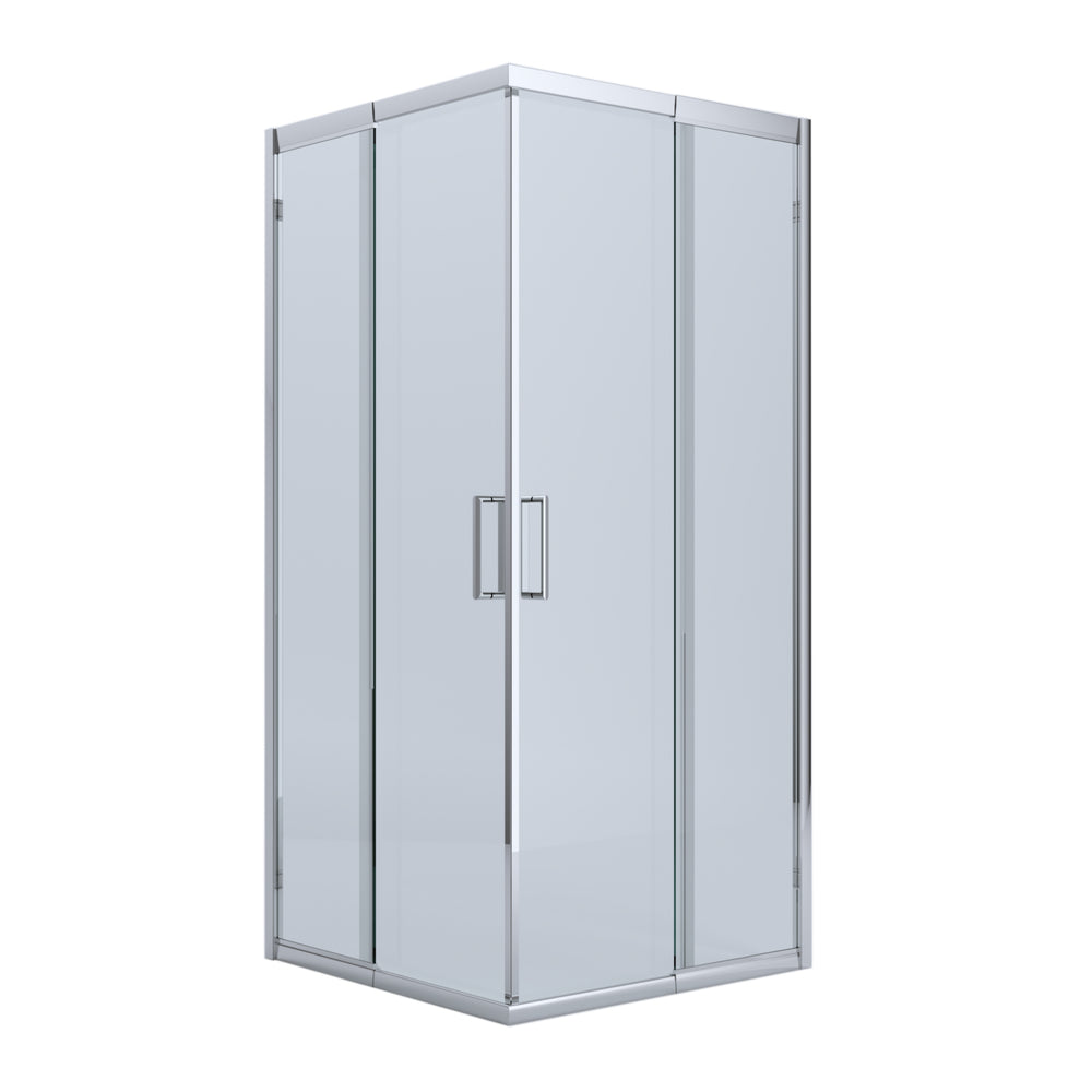 BELLA VISTA CALVI SEMI FRAMED DOUBLE DOOR SLIDING SHOWER SCREEN CHROME