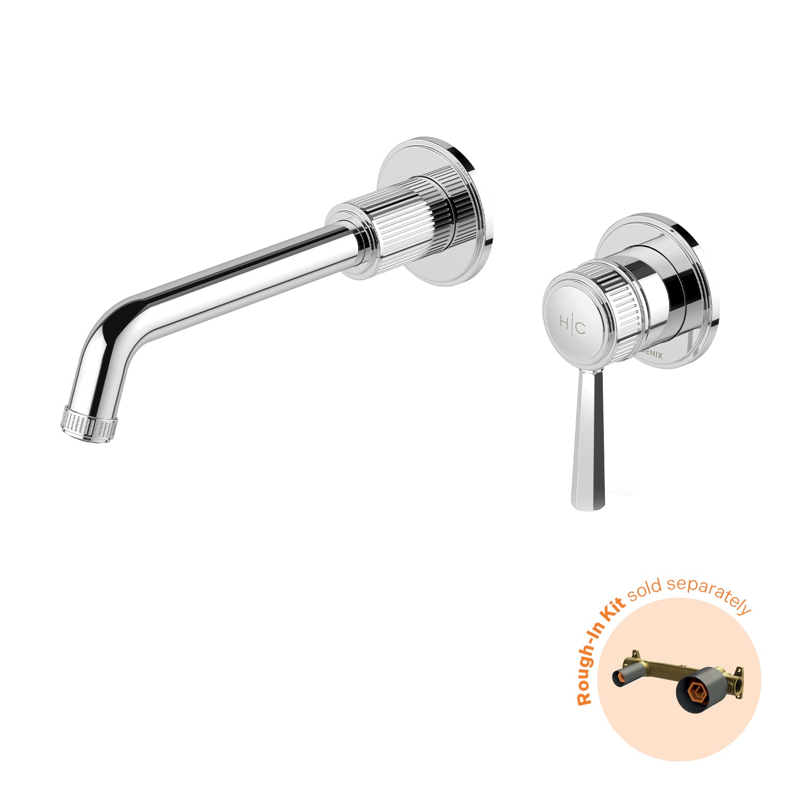 PHOENIX WILTERN SWITCHMIX WALL BASIN / BATH MIXER SET FIT OFF KIT ONLY 190MM CHROME
