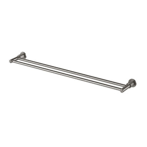 PHOENIX WILTERN DOUBLE TOWEL RAIL 800MM BRUSHED CARBON