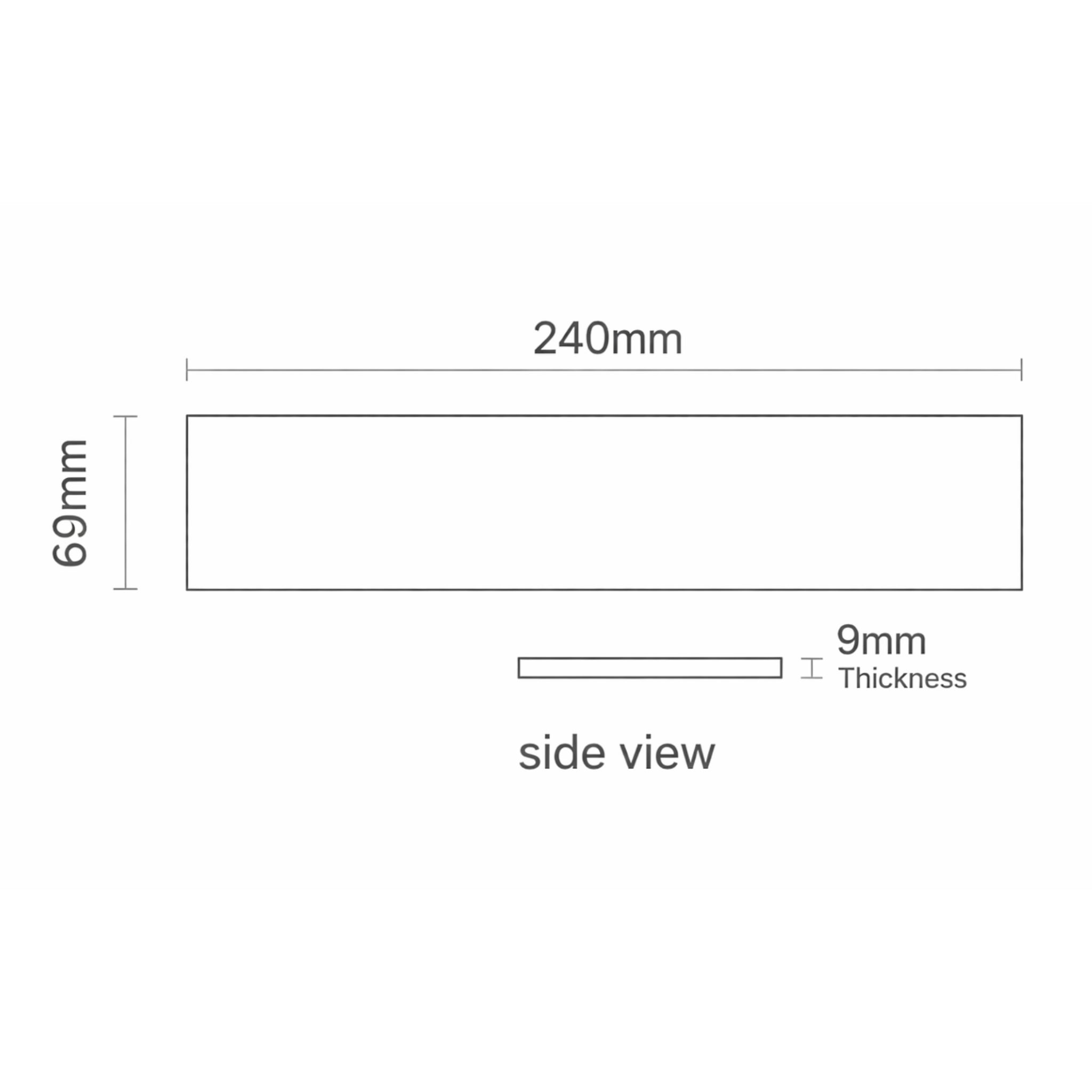 ELITE IMPORTERS MILANO BOSCO MATTE 69X240MM RECTANGLE TILE (PER BOX)