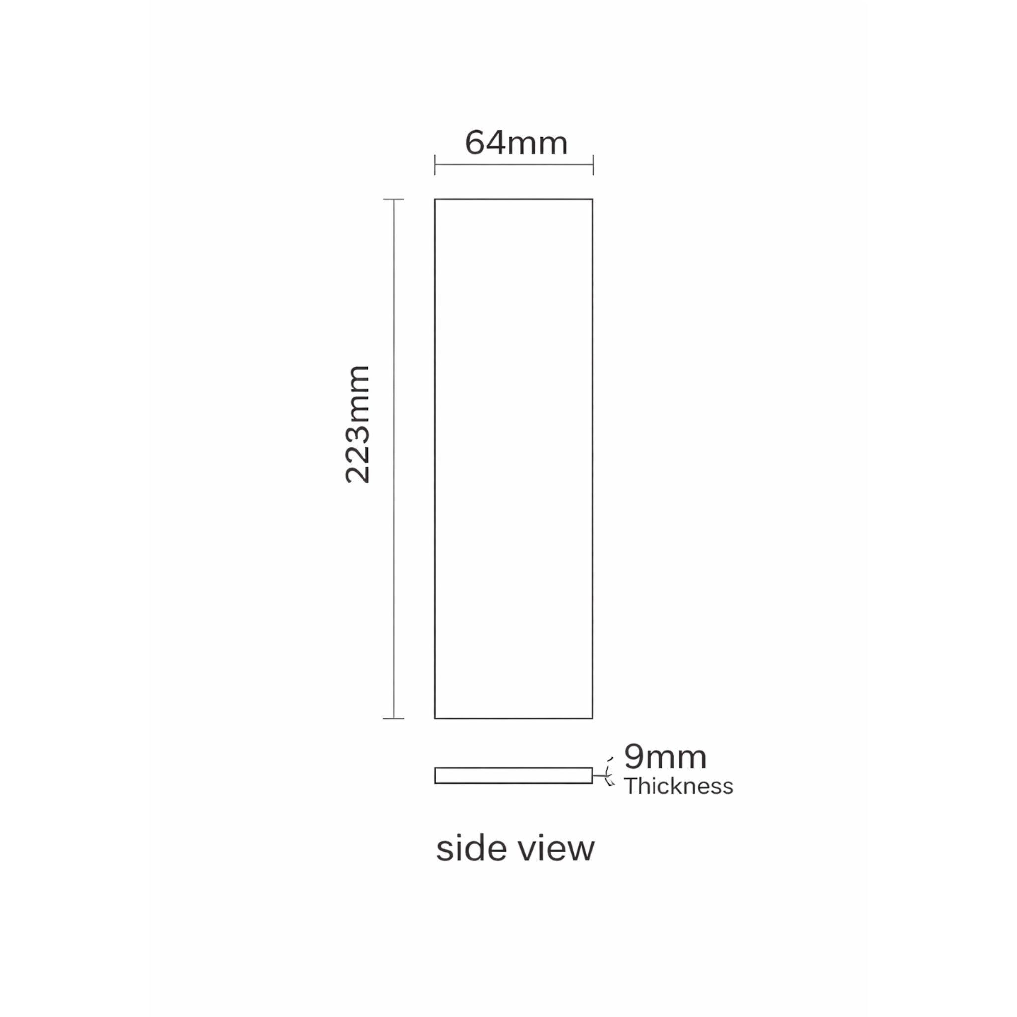 ELITE IMPORTERS GRANADELLA CARBON GLOSS 64X223MM RECTANGLE TILE (PER BOX)