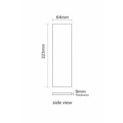 ELITE IMPORTERS GRANADELLA CARBON GLOSS 64X223MM RECTANGLE TILE (PER BOX)