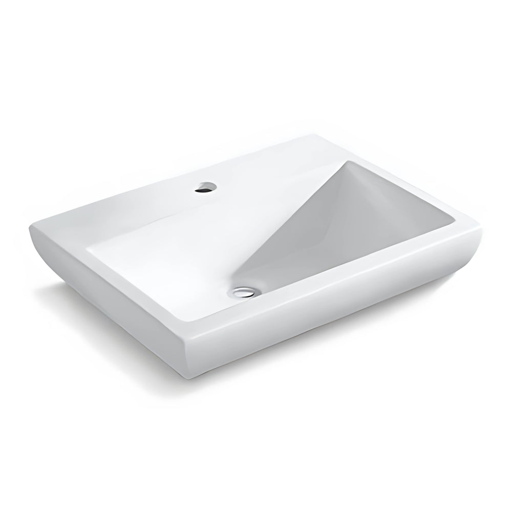 KOHLER PARLIAMENT SEMI-RECESSED BASIN WHITE 560MM