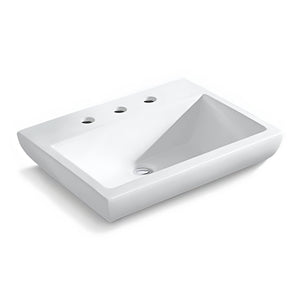 KOHLER PARLIAMENT SEMI-RECESSED BASIN WHITE 560MM