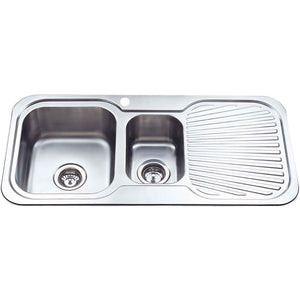 IKON CORA 1.5 BOWL SINGLE DRAINER LHB SINK STAINLESS STEEL 980MM