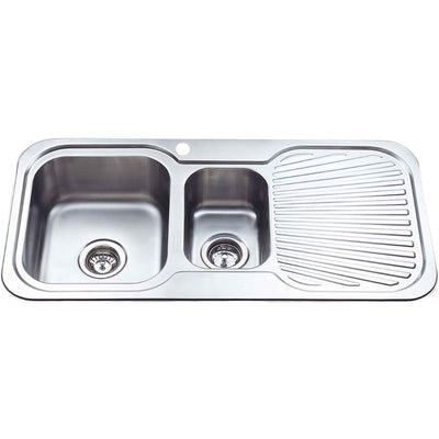 IKON CORA 1.5 BOWL SINGLE DRAINER LHB SINK STAINLESS STEEL 980MM