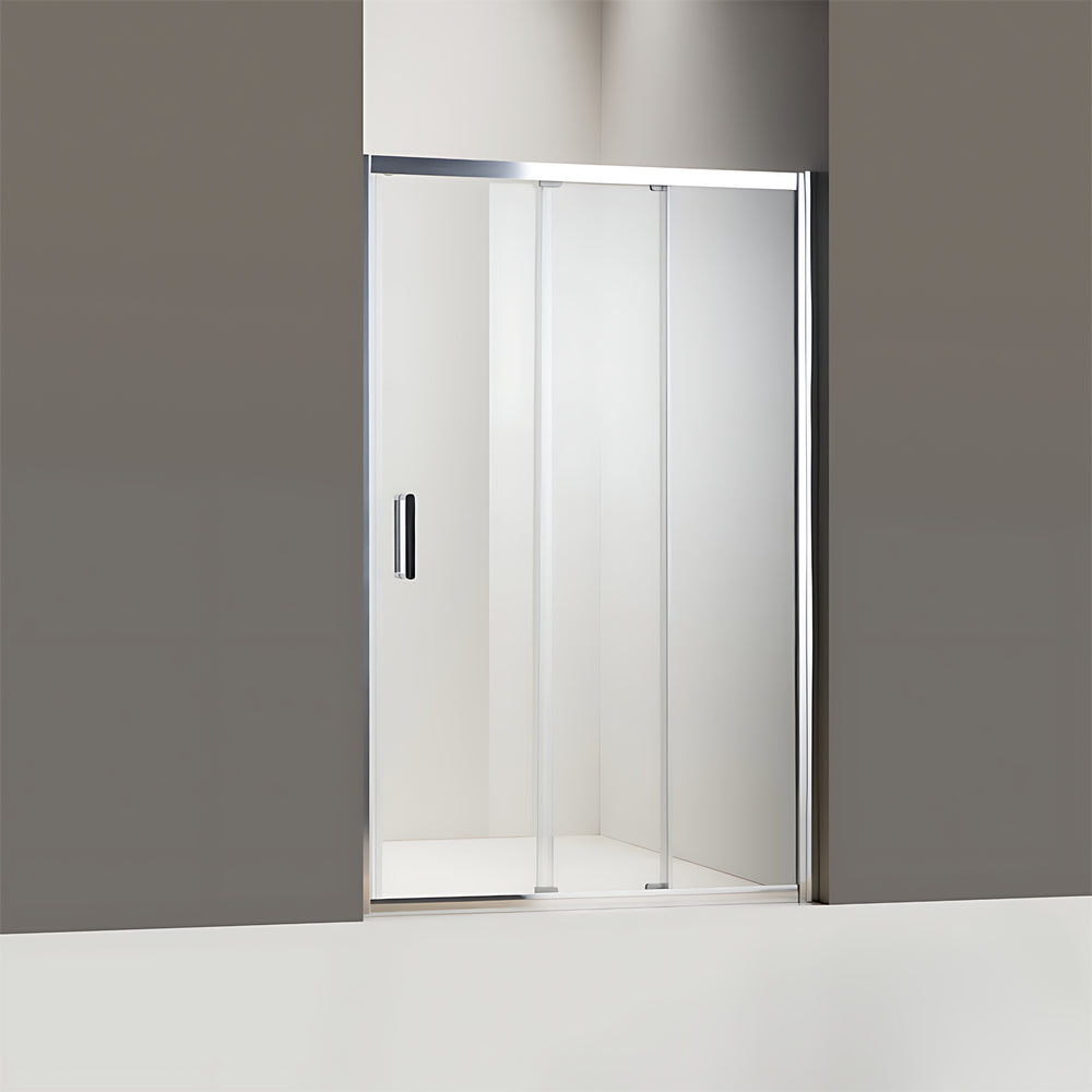 BELLA VISTA LAYLA SEMI FRAMED TRIPLE DOOR 2 SLIDING AND 1 FIXED FRONT ONLY PANEL CHROME