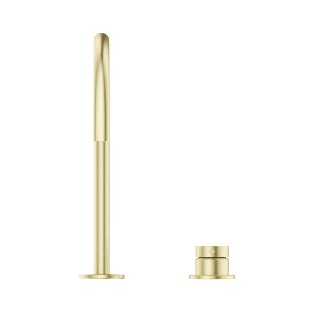 BELLA VISTA MICA LEAD FREE GOOSENECK HOB SINK/BASIN MIXER SET 311MM FRENCH GOLD