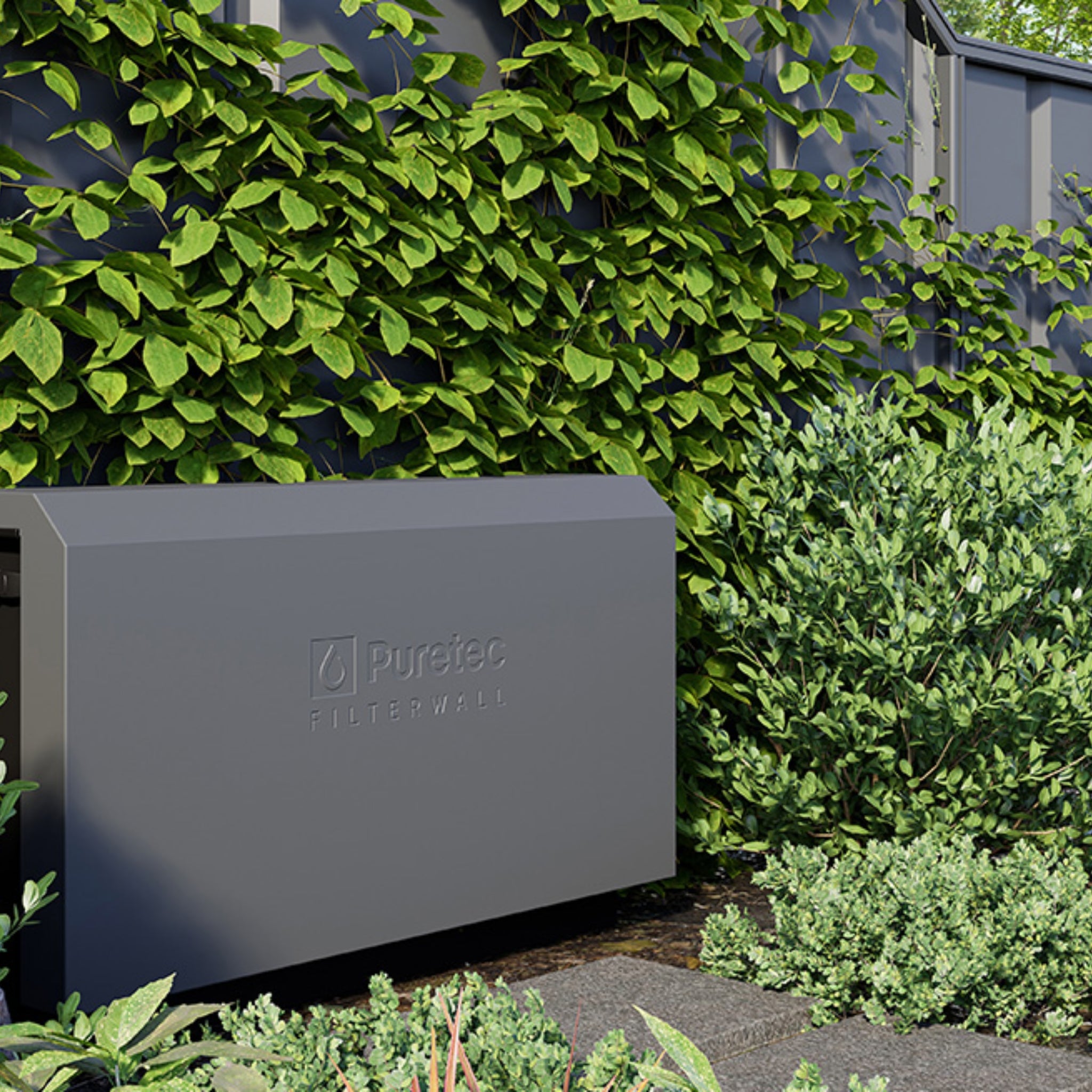 PURETEC F4 3-STAGE WHOLE HOUSE FILTERWALL SYSTEM MINERAL GREY