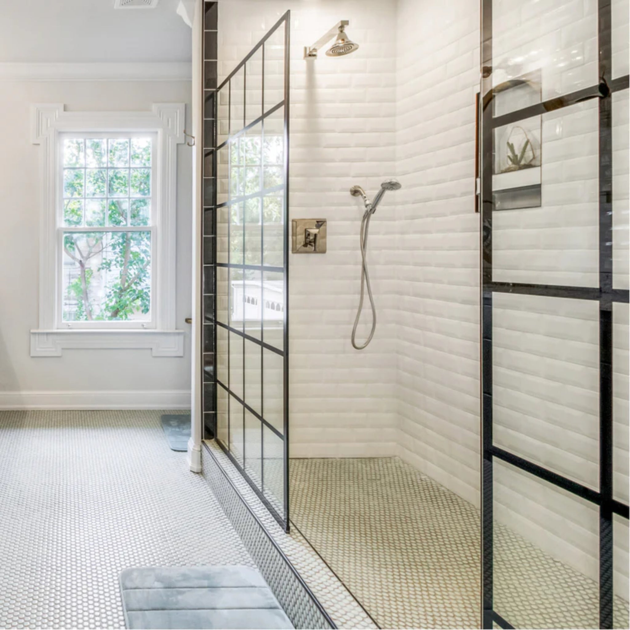 VEROTTI NERA BORDEAUX 0.1 FRAMED WALK-IN SHOWER SCREEN 1200X2000MM