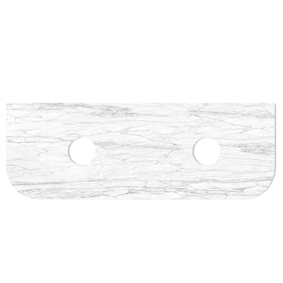 OTTI BONDI NATURAL CARRARA WHITE MARBLE ABOVE COUNTER DOUBLE VANITY STONE TOP (AVAILABLE IN 1500MM AND 1800MM)