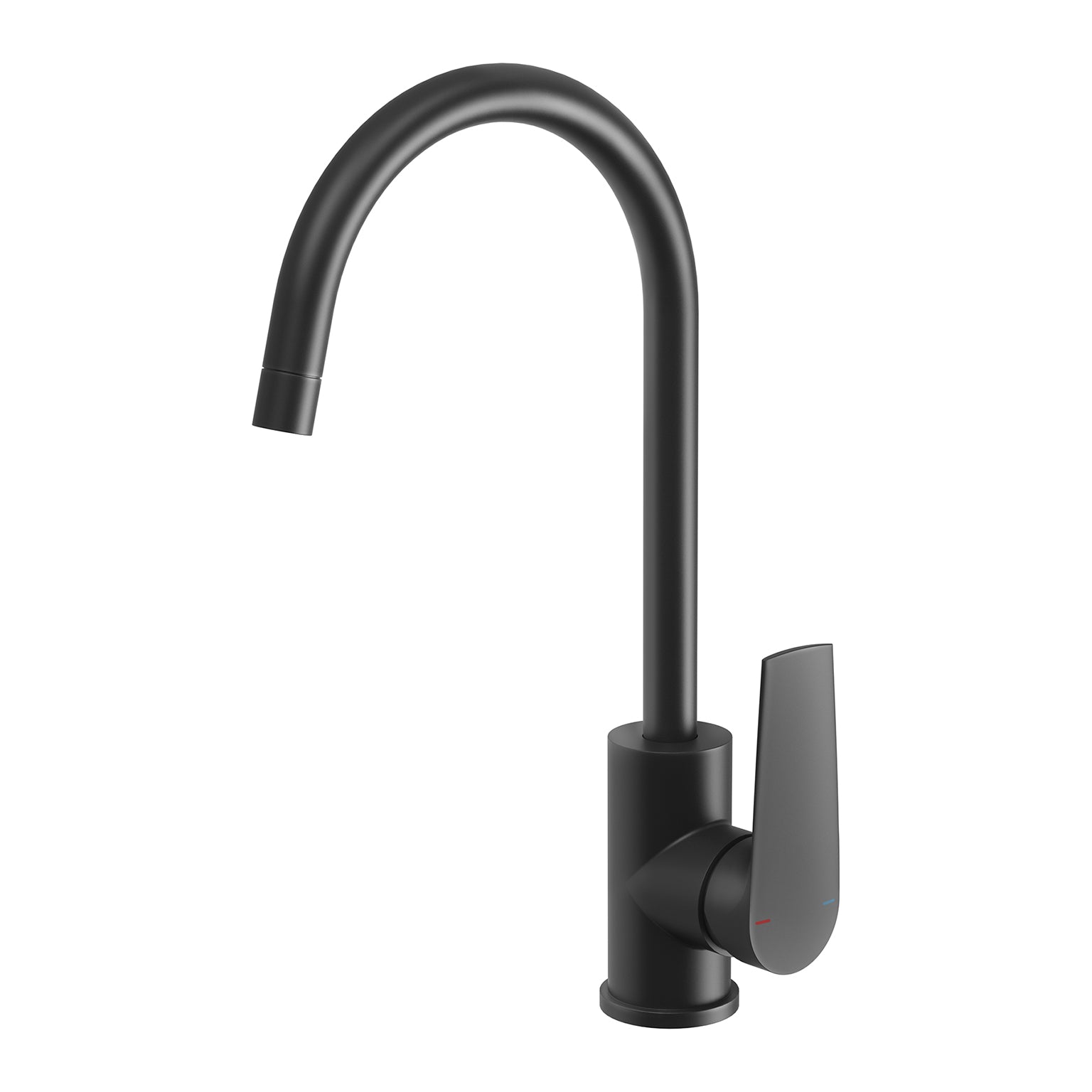 PHOENIX ARLO GOOSENECK LEAD FREE SINK MIXER 200MM MATTE BLACK