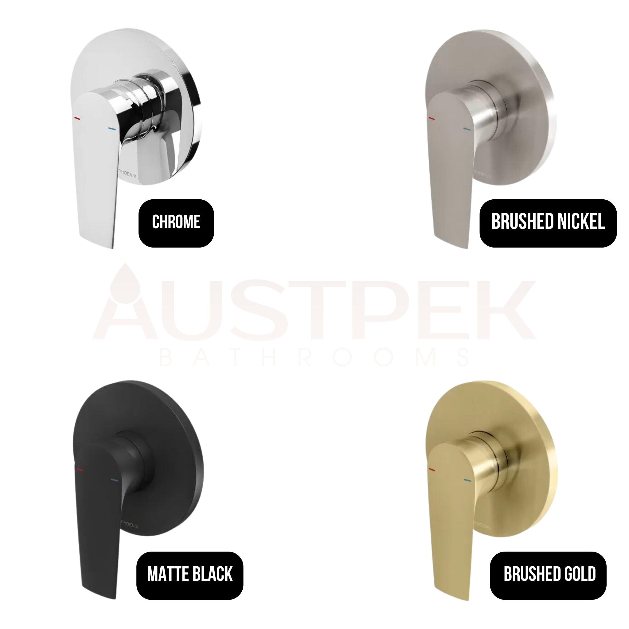 PHOENIX ARLO SHOWER AND WALL MIXER WITH TRIM KIT AND BODY MATTE BLACK