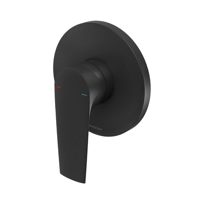 PHOENIX ARLO SHOWER AND WALL MIXER WITH TRIM KIT AND BODY MATTE BLACK