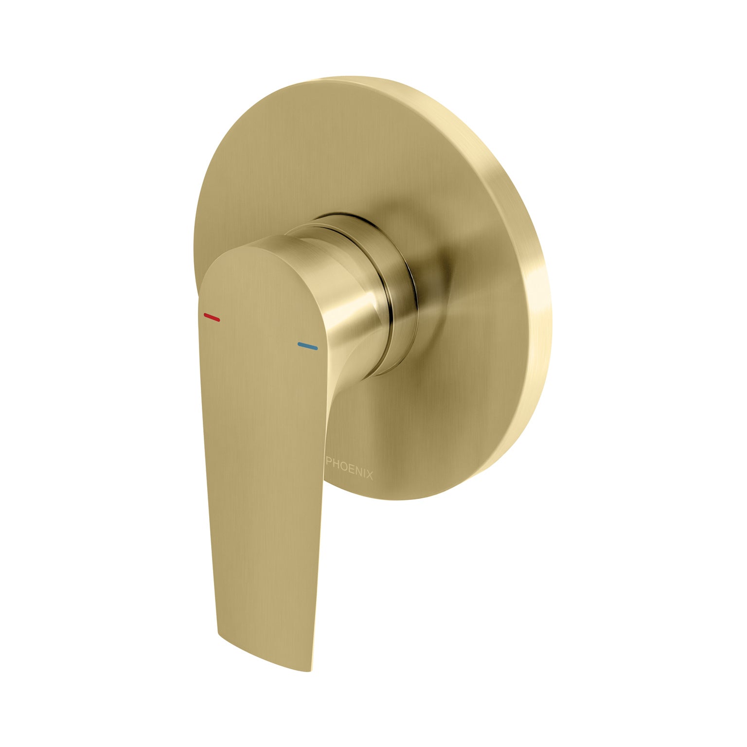 PHOENIX ARLO SHOWER AND WALL MIXER WITH TRIM KIT AND BODY BRUSHED GOLD