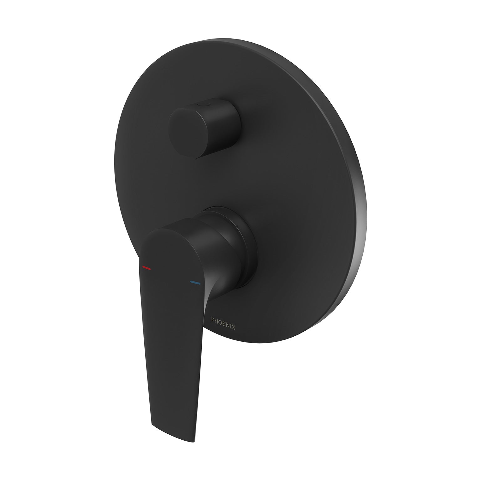 PHOENIX ARLO SHOWER AND BATH DIVERTER MIXER WITH TRIM KIT AND BODY MATTE BLACK