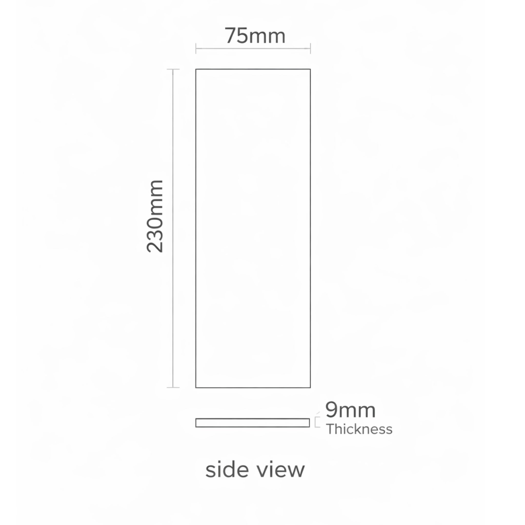 ELITE IMPORTERS TABARCA BLANCO GLOSS 75X230MM RECTANGLE TILE (PER BOX)