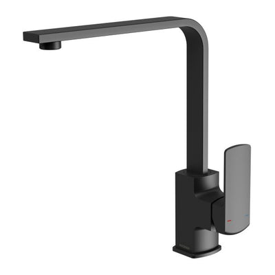 PHOENIX TEVA SQUARELINE LEAD FREE SINK MIXER 200MM MATTE BLACK