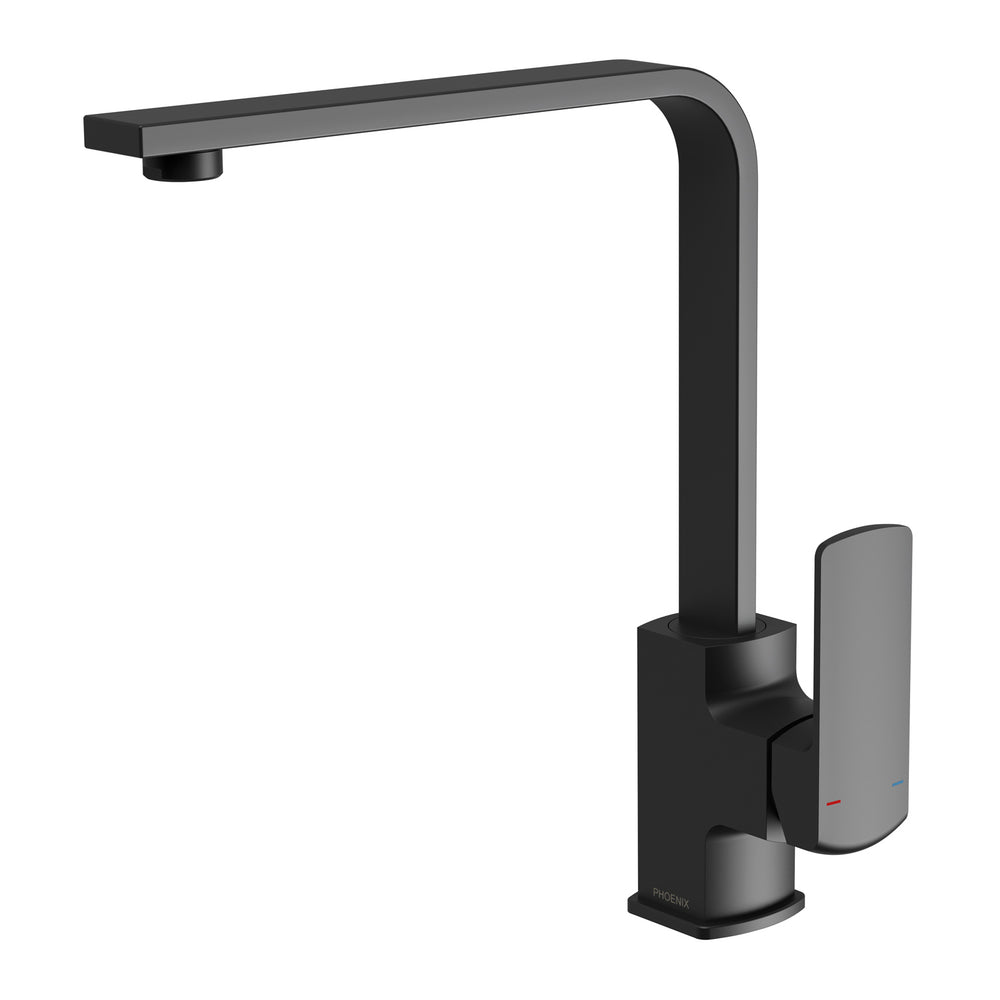 PHOENIX TEVA SQUARELINE SINK MIXER 305MM MATTE BLACK