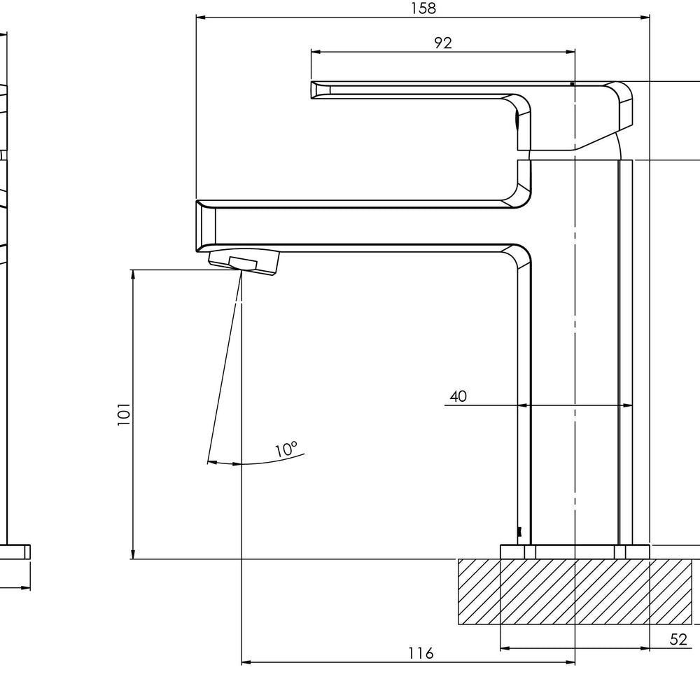 PHOENIX TEVA LEAD FREE BASIN MIXER 166MM CHROME