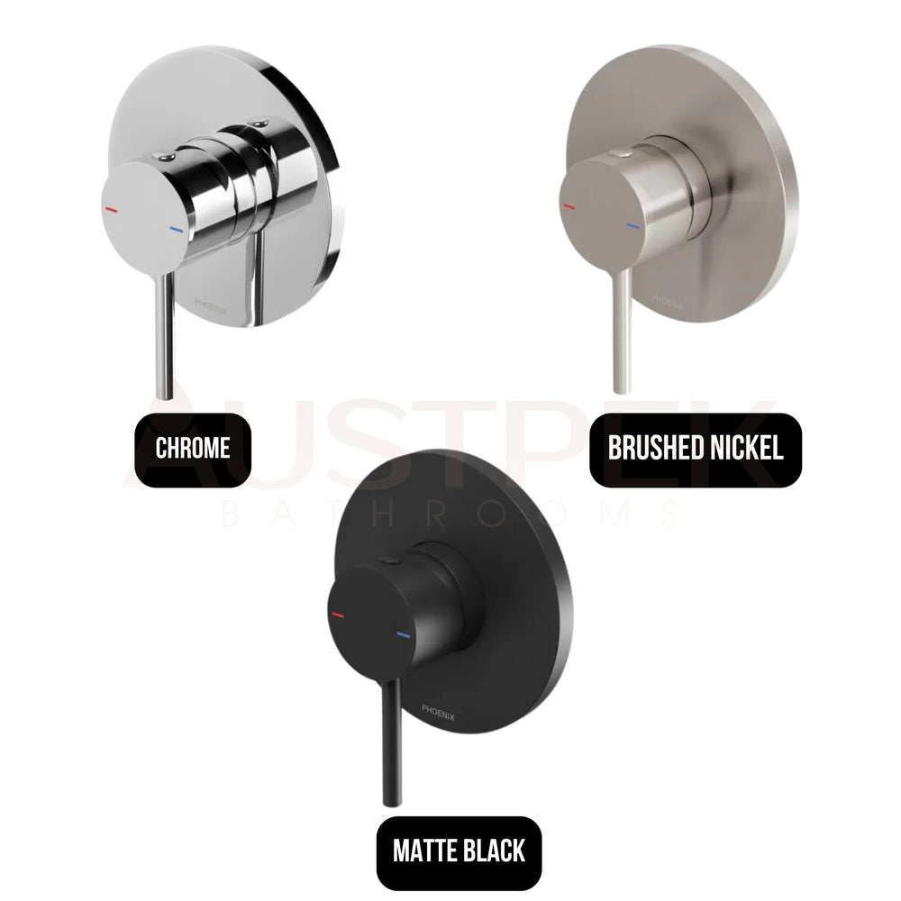 PHOENIX PINA SHOWER AND WALL MIXER WITH TRIM KIT AND BODY 115MM BRUSHED NICKEL