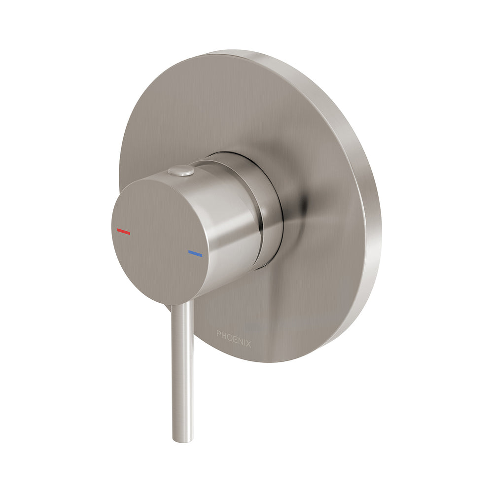 PHOENIX PINA SHOWER AND WALL MIXER WITH TRIM KIT AND BODY 115MM BRUSHED NICKEL