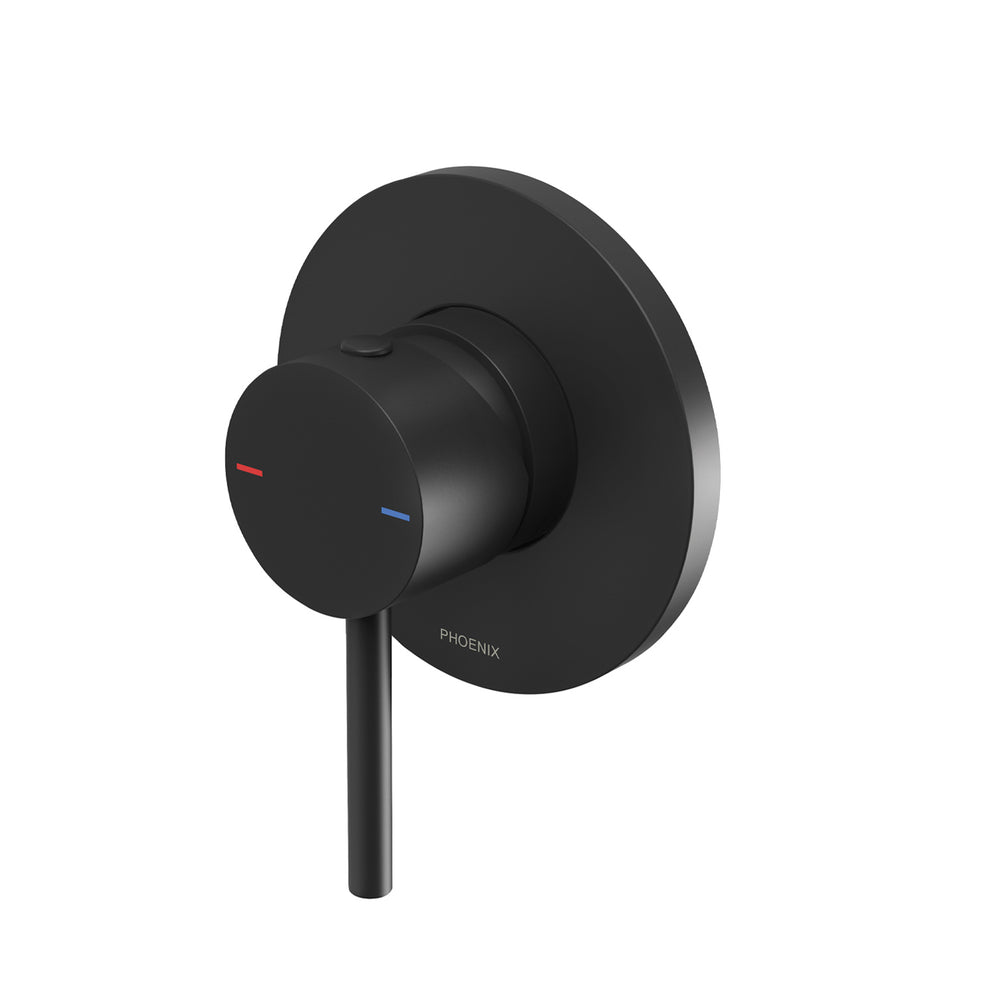PHOENIX PINA LEAD FREE SHOWER AND WALL MIXER WITH TRIM KIT AND BODY 90MM MATTE BLACK