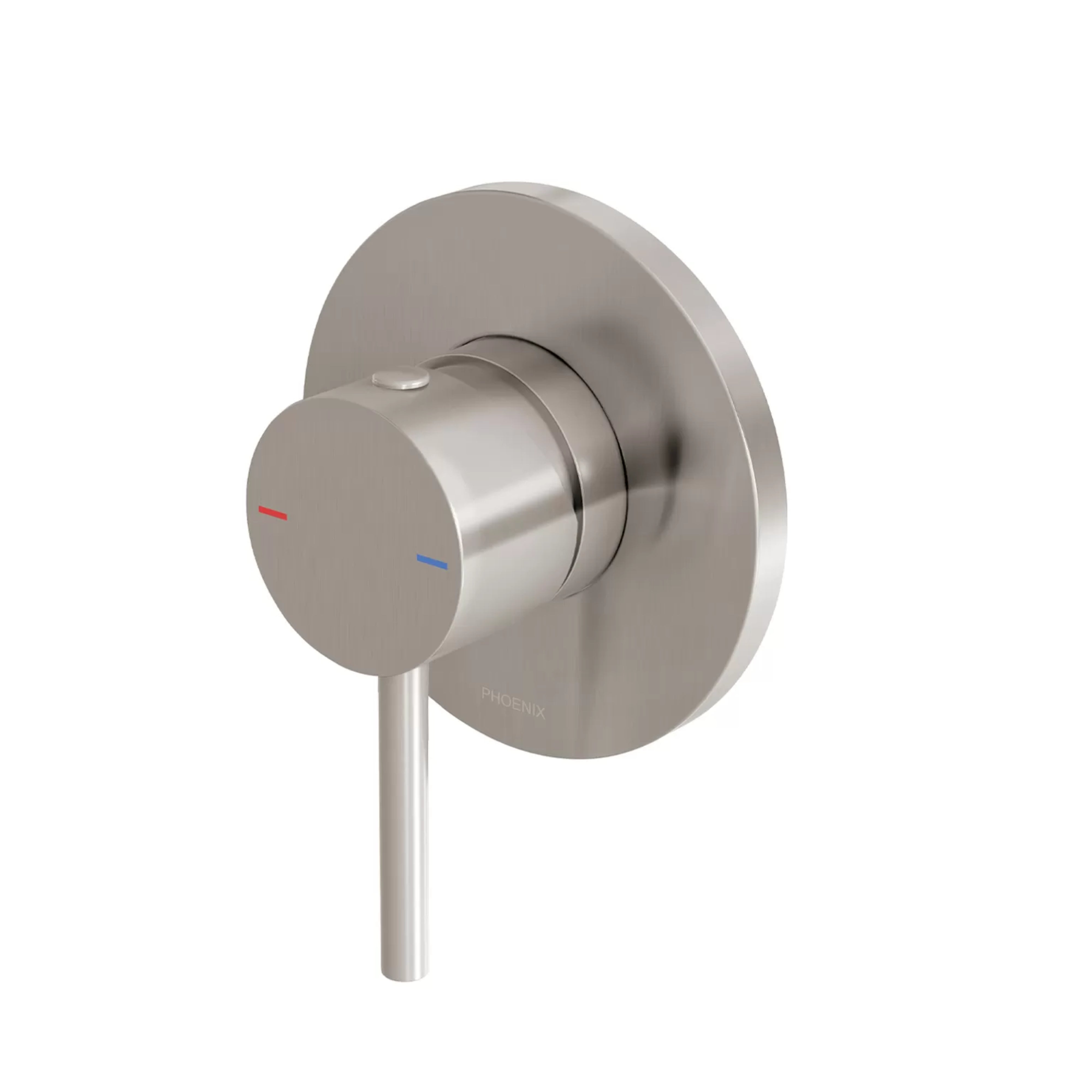 PHOENIX PINA SHOWER AND WALL MIXER WITH TRIM KIT AND BODY 90MM BRUSHED NICKEL
