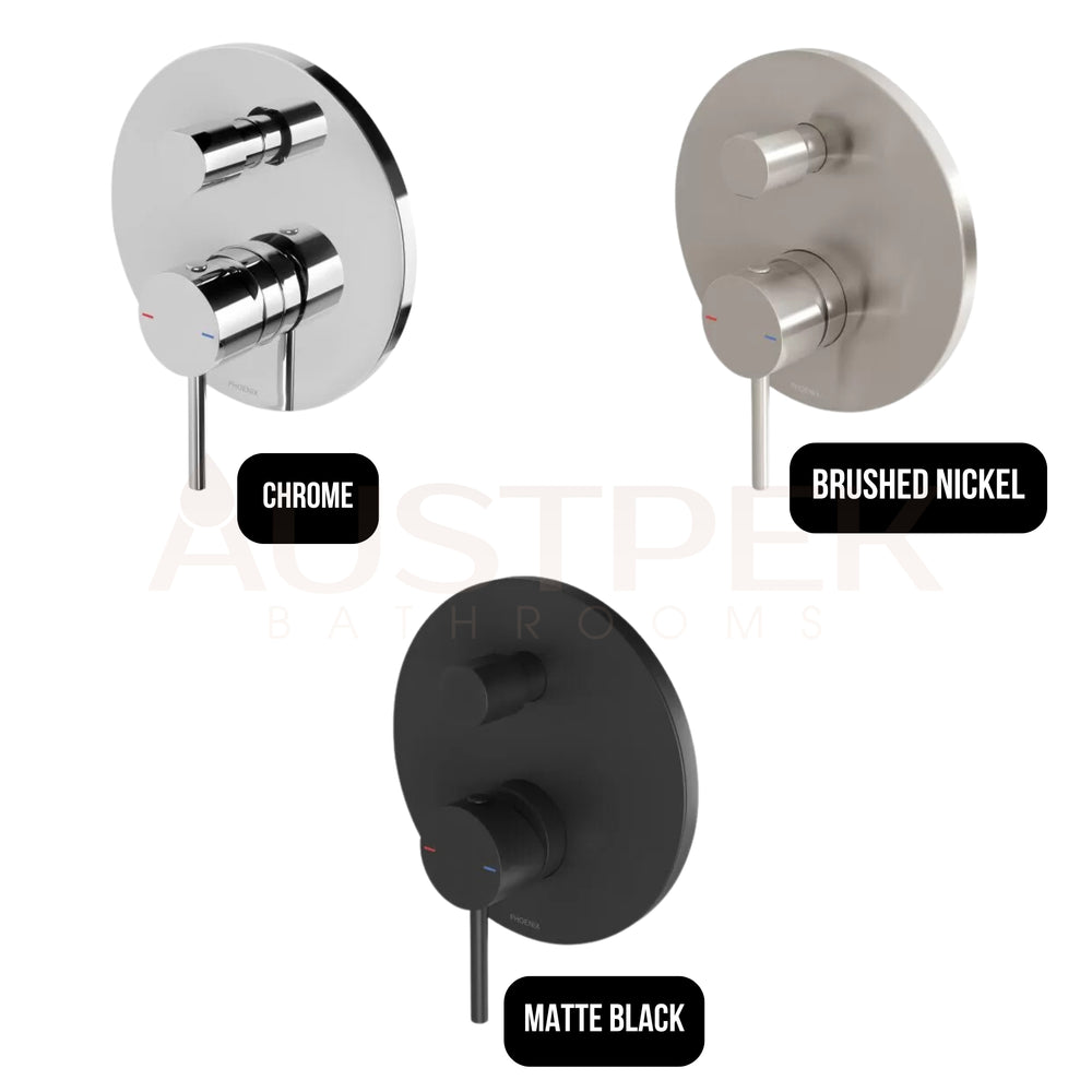 PHOENIX PINA SHOWER AND BATH DIVERTER MIXER WITH TRIM KIT AND BODY CHROME