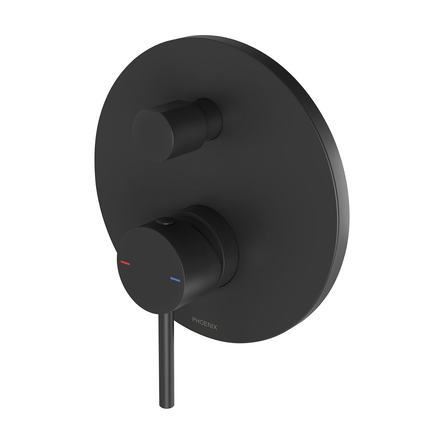 PHOENIX PINA SHOWER AND BATH DIVERTER MIXER WITH TRIM KIT AND BODY MATTE BLACK