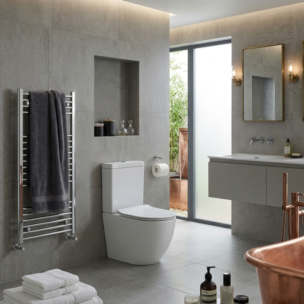 VEROTTI LUCI SLIM BACK TO WALL TOILET SUITE GLOSS WHITE
