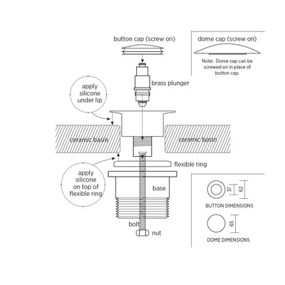 SEIMA POP-UP BASIN WASTE 32/40MM CHROME