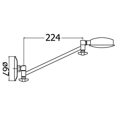 IKON RUBY ALL DIRECTION SHOWER 224MM CHROME