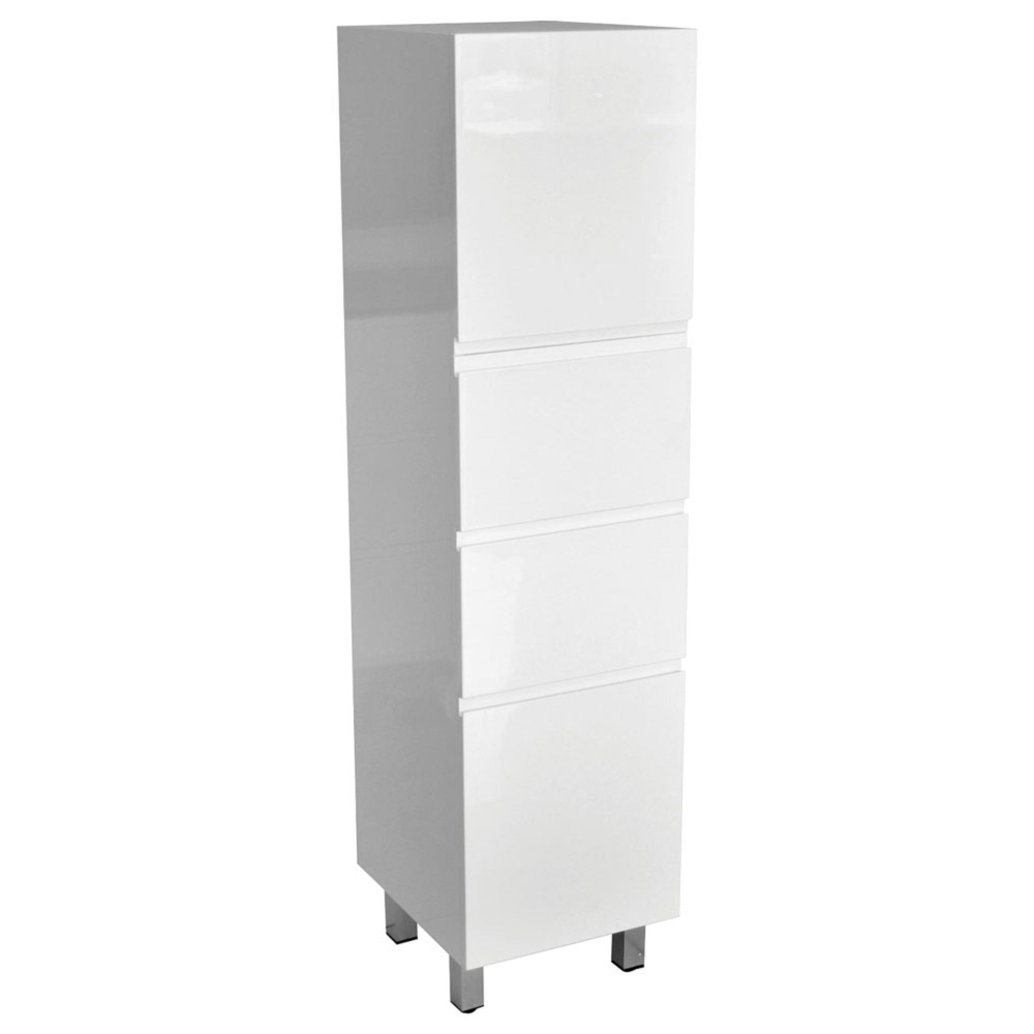 FIENZA FINGERPULL TALL BOY GLOSS WHITE 380X1500MM