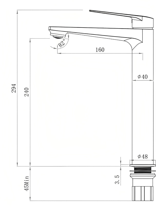 INSPIRE ZEVIO TALL BASIN MIXER CHROME