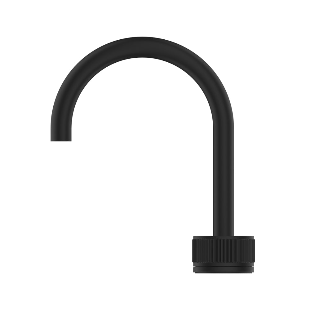 BELLA VISTA MICA LEAD FREE FLUTED PROGRESSIVE BASIN MIXER SET 225MM BLACK