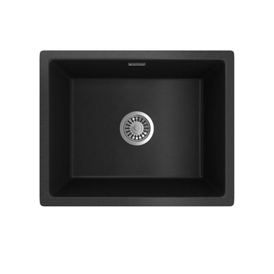 SEIMA OROS 550 SINGLE BOWL KITCHEN AND LAUNDRY SINK SILK MATTE BLACK 550MM