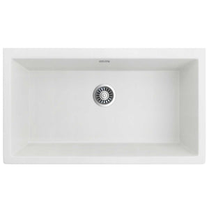 SEIMA OROS 900 SINGLE BOWL APRON FRONT KITCHEN AND LAUNDRY SINK SILK MATTE WHITE 900MM