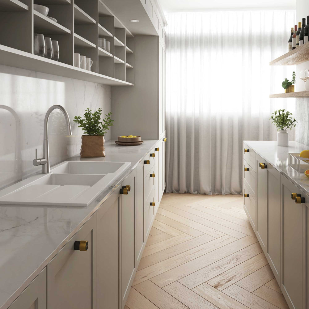 SEIMA OROS 1160 1 & 3/4 DOUBLE BOWL KITCHEN SINK WITH DRAINER SILK MATTE WHITE 1160MM