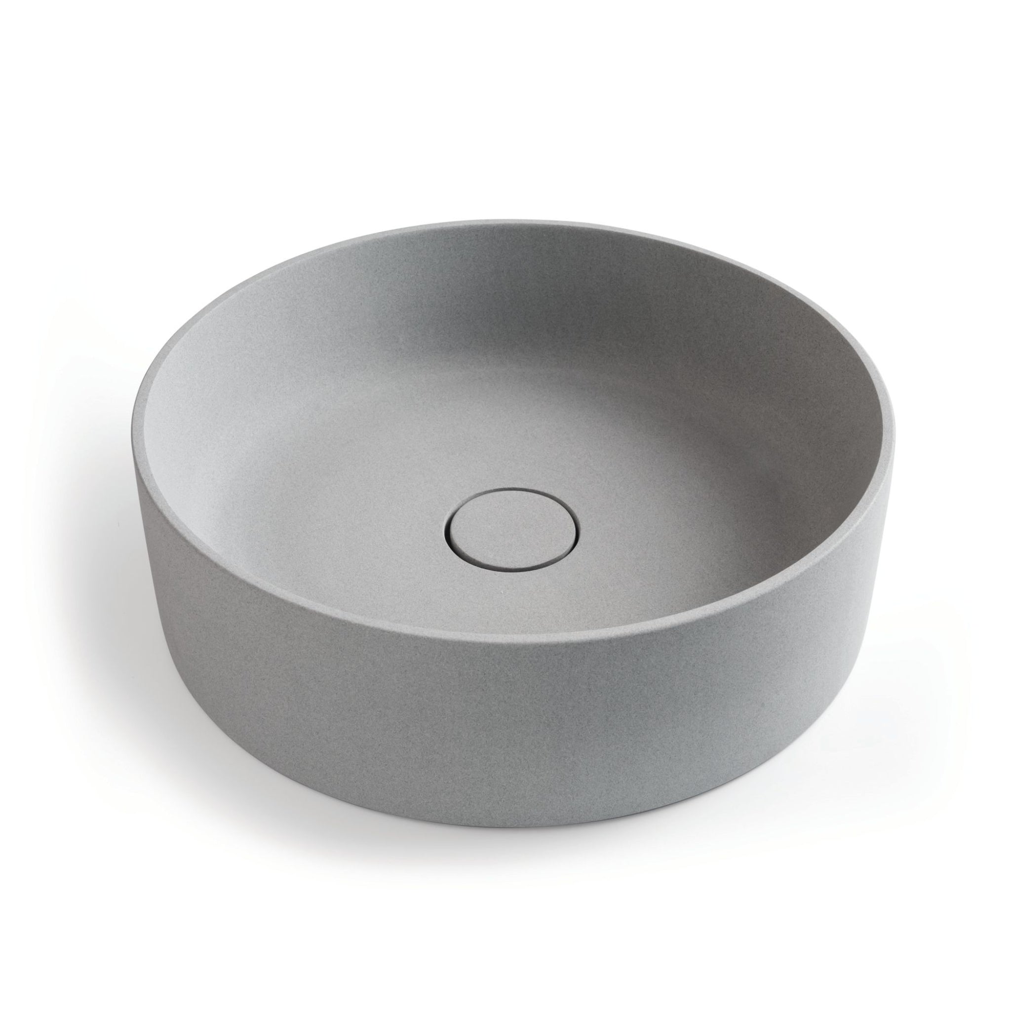 SEIMA LITHOS 400 ABOVE COUNTER STONE BASIN GREY SANDSTONE 400MM