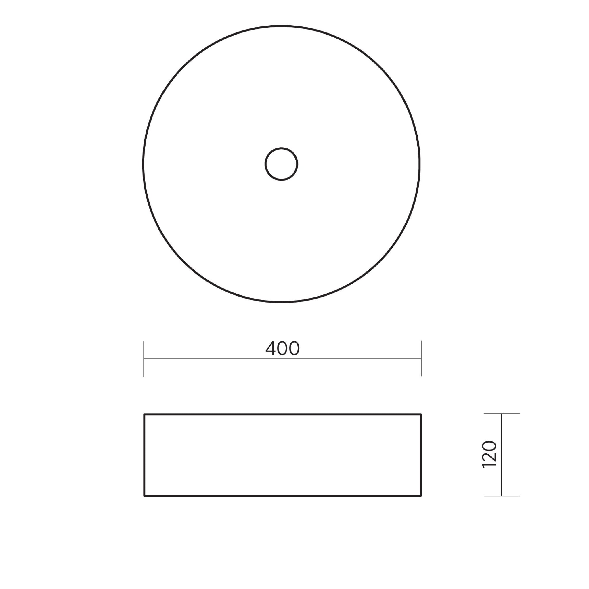 SEIMA LITHOS 400 ABOVE COUNTER STONE BASIN GREY SANDSTONE 400MM