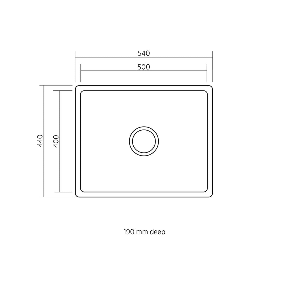 SEIMA LETO 500 SINGLE BOWL KITCHEN AND LAUNDRY SINK STAINLESS STEEL 540MM