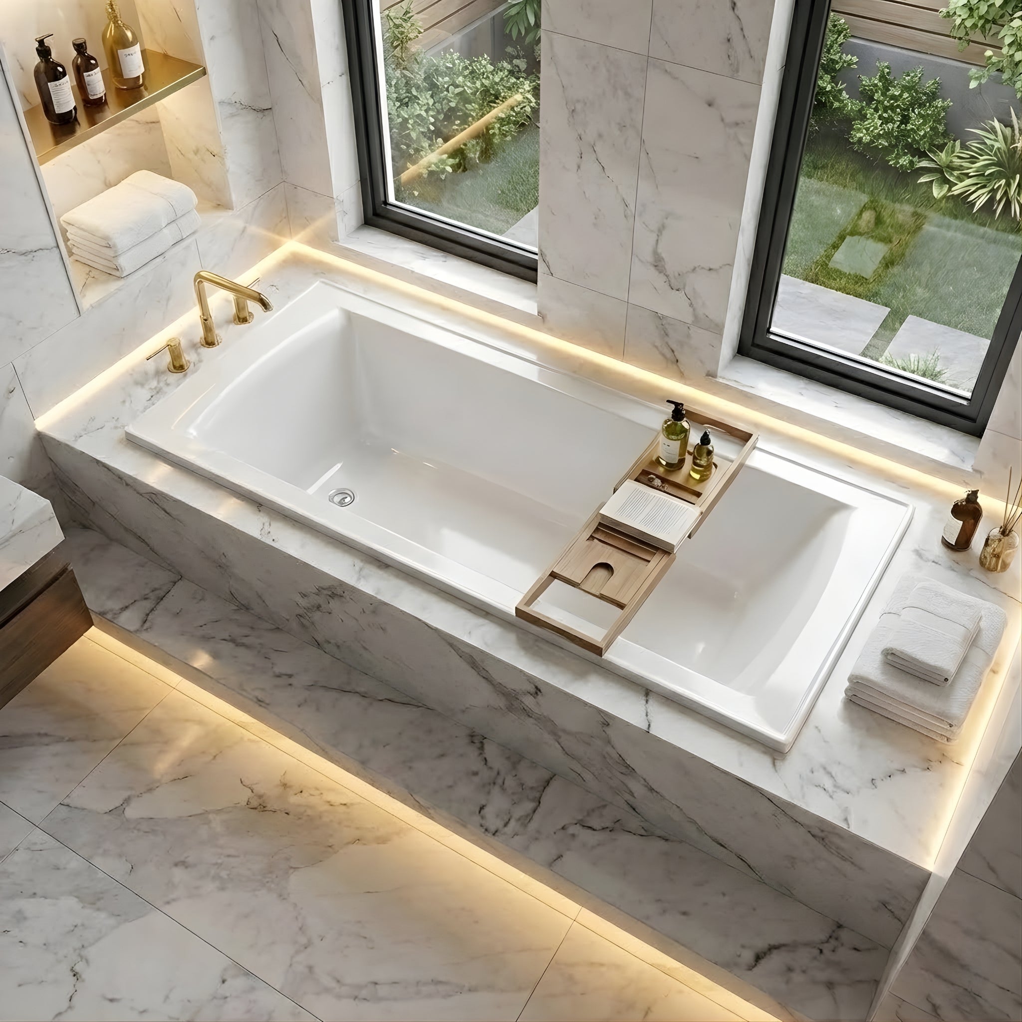 SEIMA SYROS 103 INSET BATHTUB WITH OVERFLOW GLOSS WHITE (AVAILABLE IN 1525MM AND 1675MM)