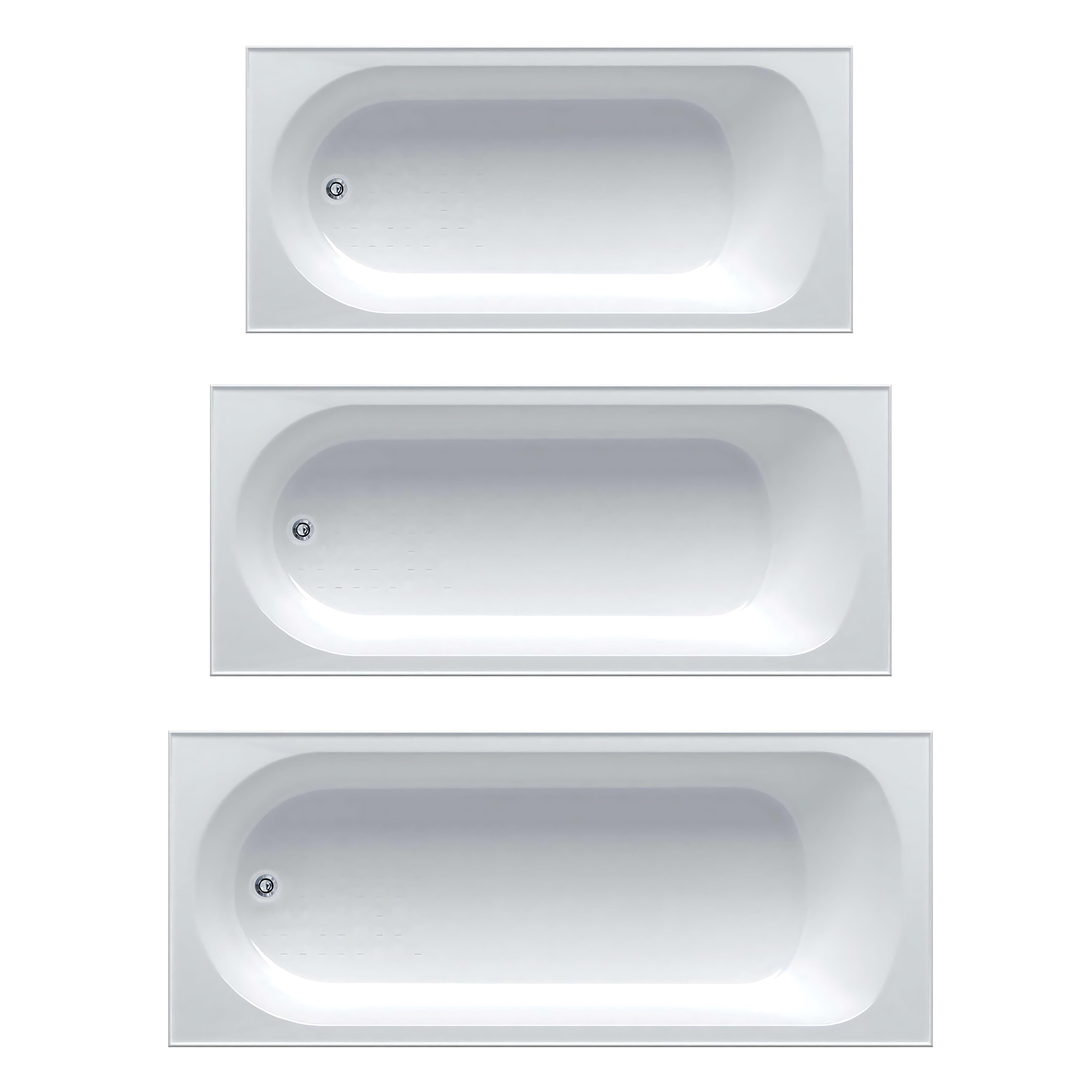 SEIMA CHIOS 102 INSET BATHTUB WITH PREMIUM OVERFLOW GLOSS WHITE (AVAILABLE IN 1525MM, 1675MM AND 1790MM)
